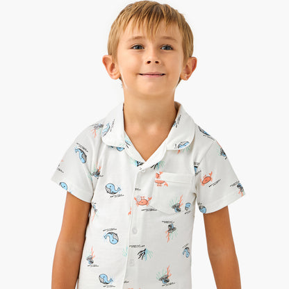 Juniors Sea Life Print Shirt and Pyjama Set