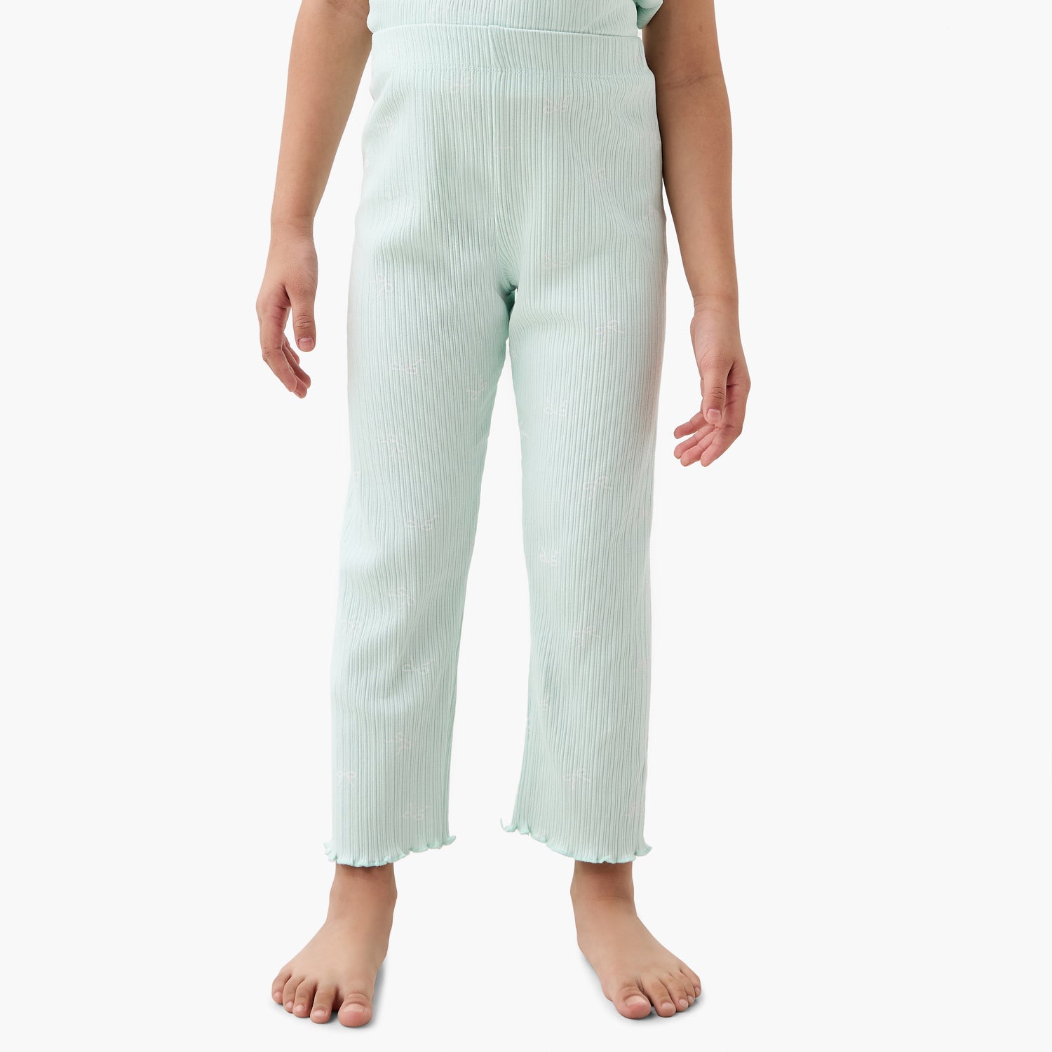 Juniors Bow Print Top and Pyjama Set