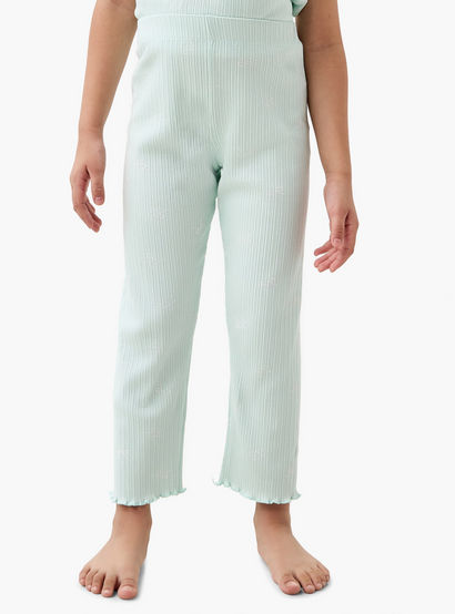 Juniors Bow Print Top and Pyjama Set-girls-clothing-nightwear-image-3