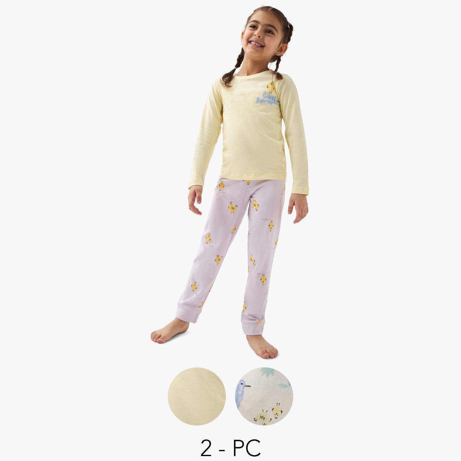 Juniors Printed T-shirt with Pyjama - Set of 2