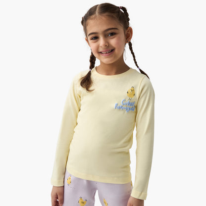 Juniors Printed T-shirt with Pyjama - Set of 2