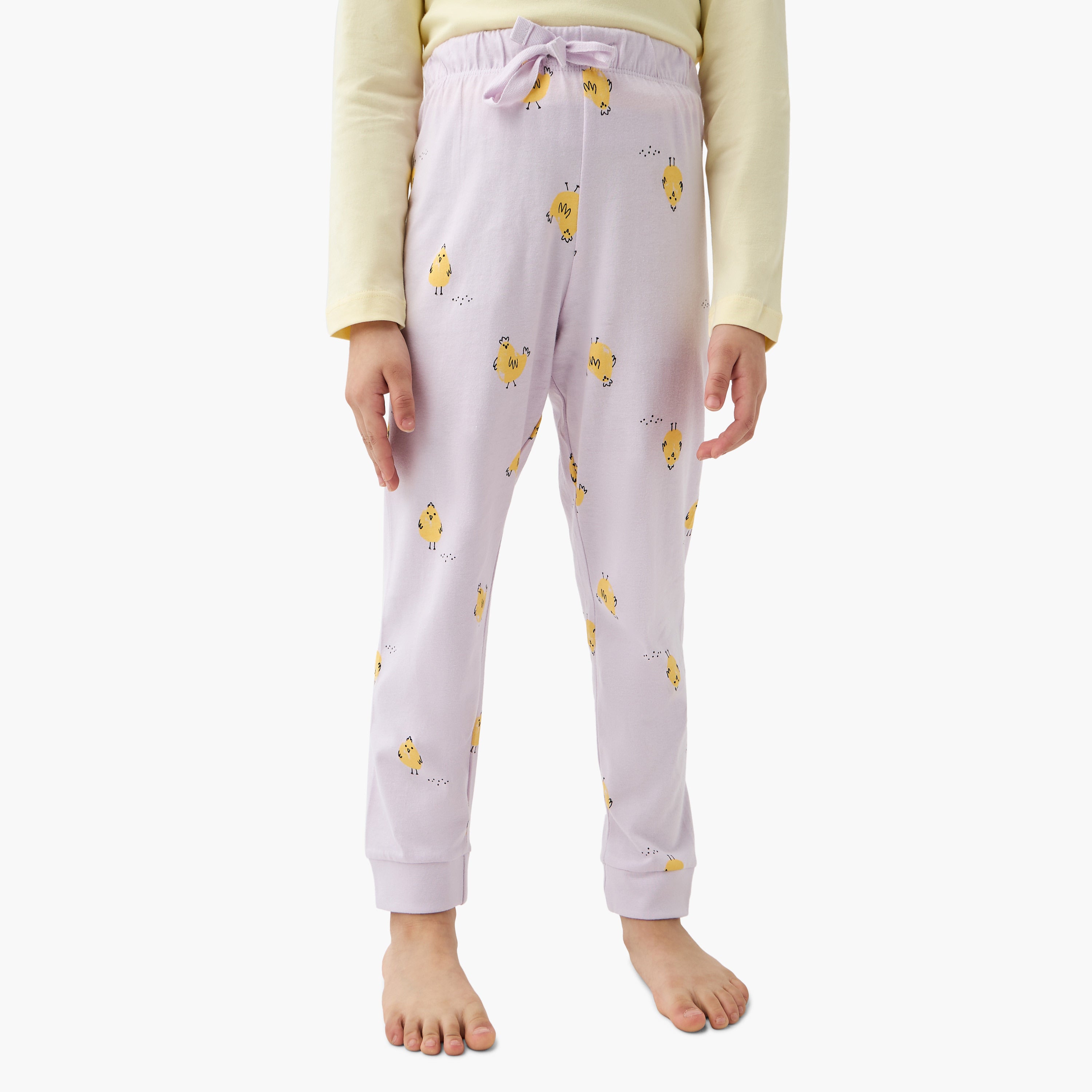Juniors Printed T-shirt with Pyjama - Set of 2