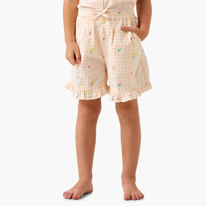 Juniors Checked Pyjama and T-Shirt Set