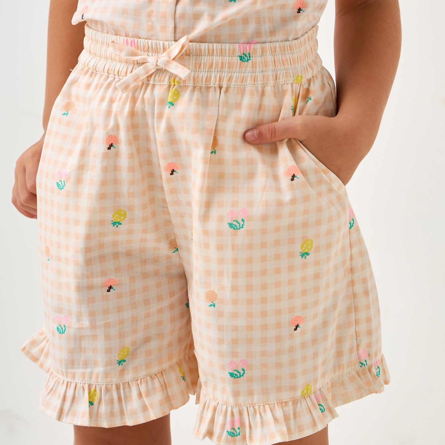 Juniors Checked Pyjama and T-Shirt Set
