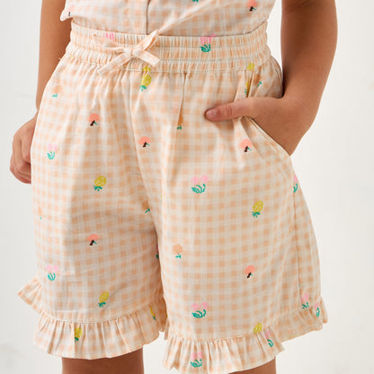 Juniors Checked Pyjama and T-Shirt Set