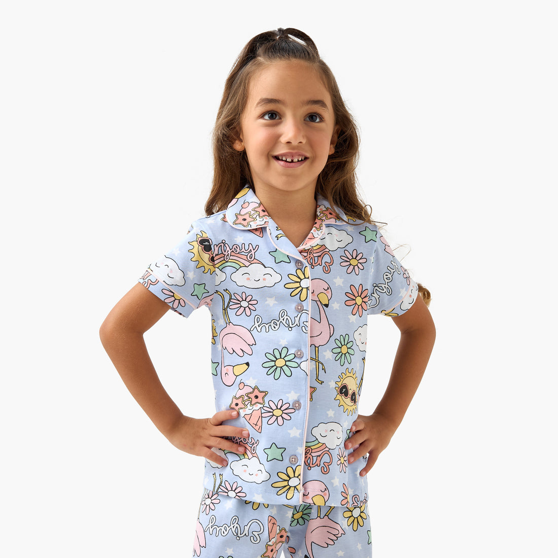 Juniors All-Over Printed Shirt and Pyjama Set