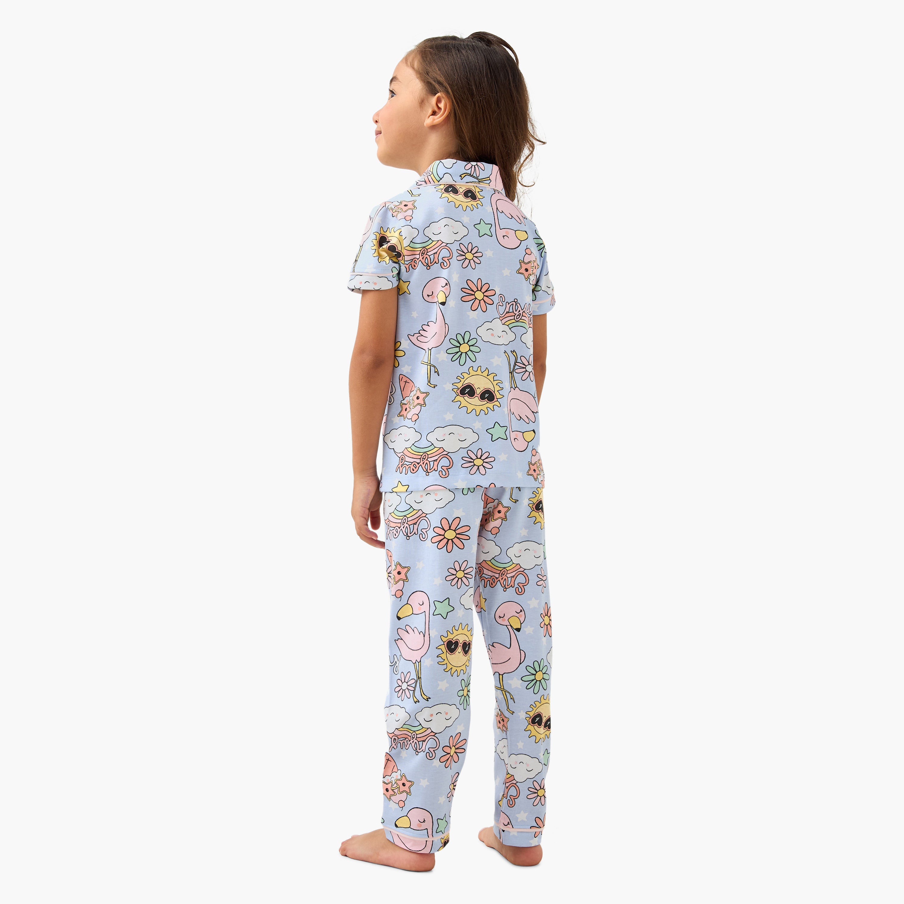 Juniors All-Over Printed Shirt and Pyjama Set