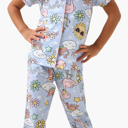 Juniors All-Over Printed Shirt and Pyjama Set