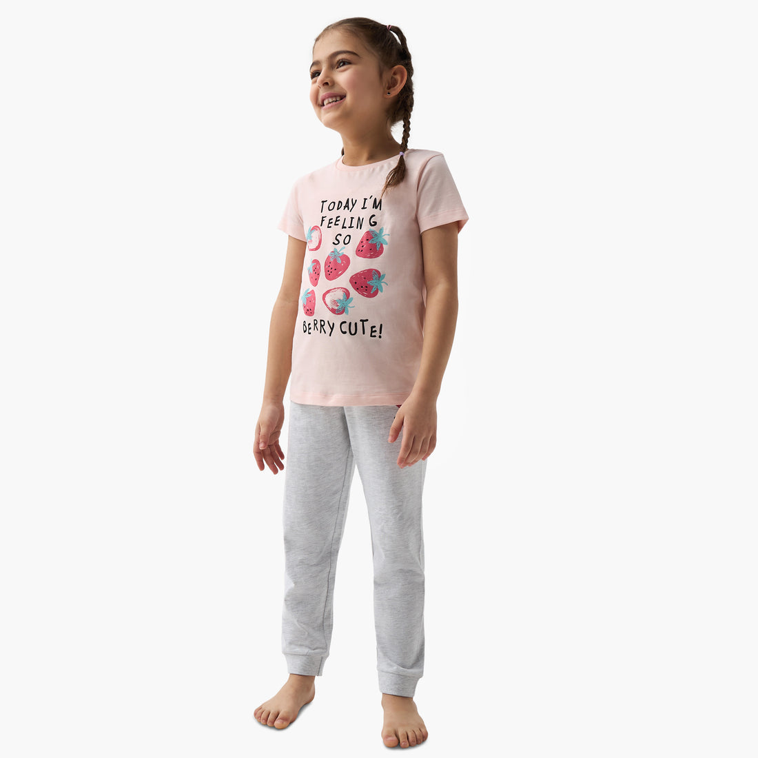 Juniors Printed T-shirt and Pyjama Set - Multicolour / 2-3 yrs