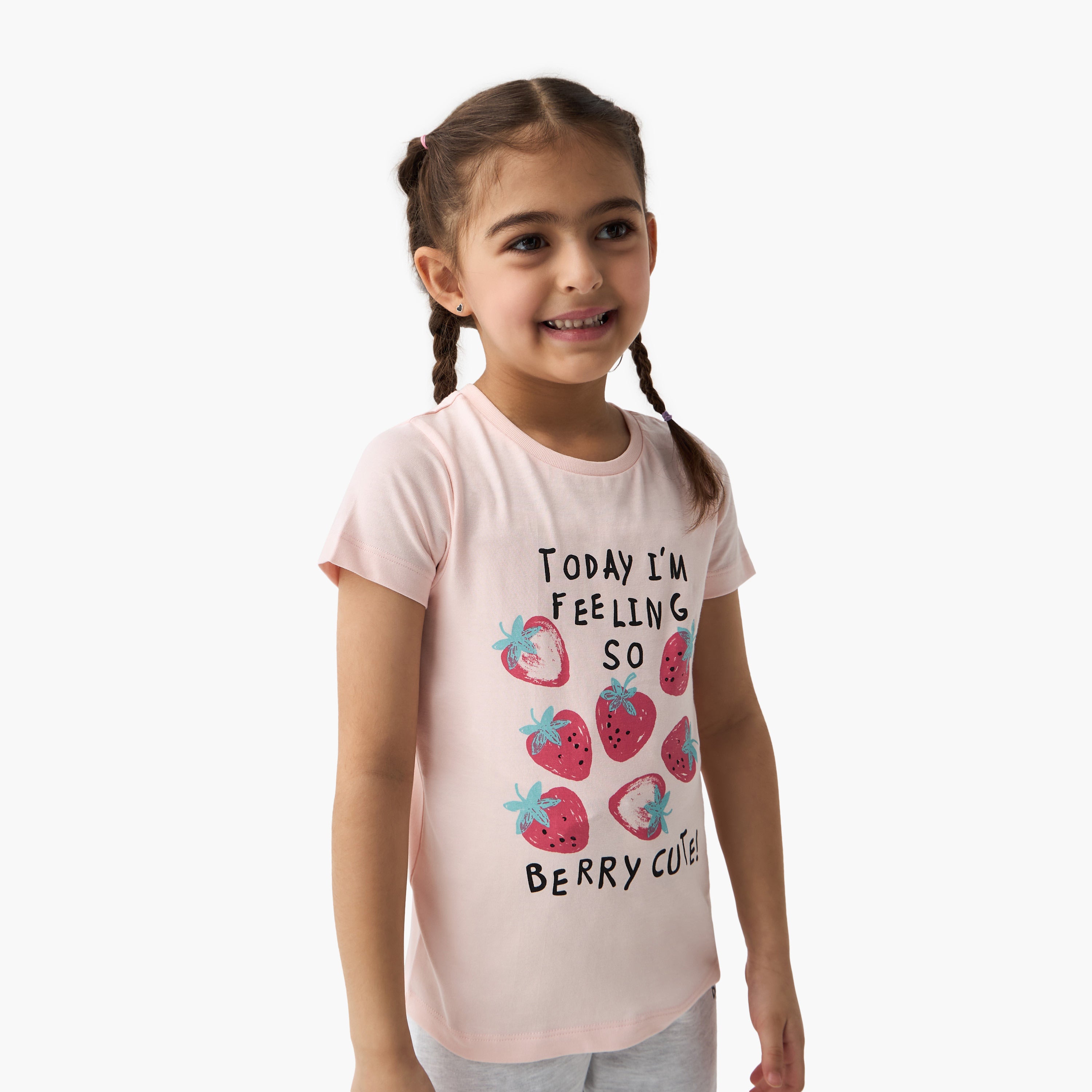 Juniors Printed T-shirt and Pyjama Set