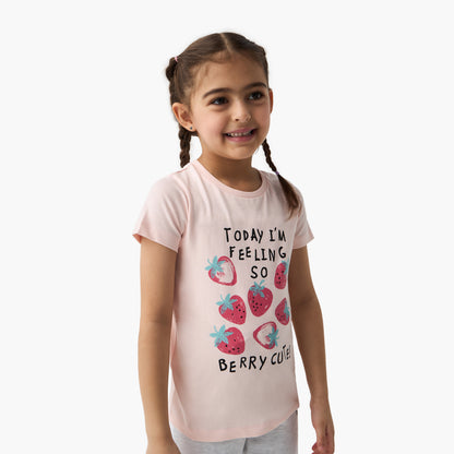 Juniors Printed T-shirt and Pyjama Set
