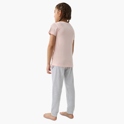 Juniors Printed T-shirt and Pyjama Set