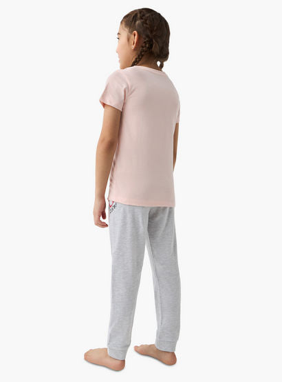Juniors Printed T-shirt and Pyjama Set-girls-clothing-nightwear-image-4