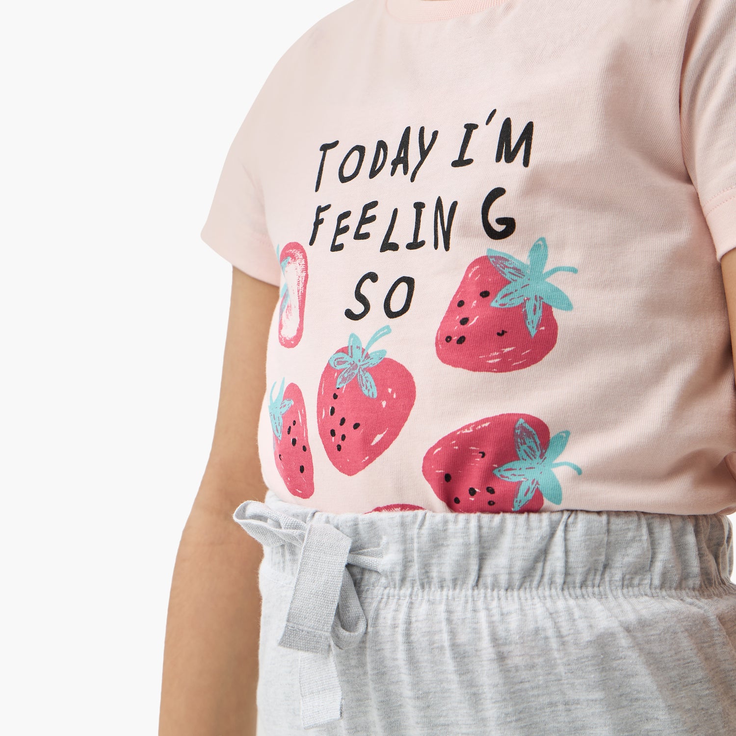Juniors Printed T-shirt and Pyjama Set