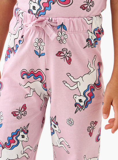 Juniors All-Over Unicorn Print T-shirt and Pyjama Set-baby-girls-clothing-nightwear-pyjamasets-image-6
