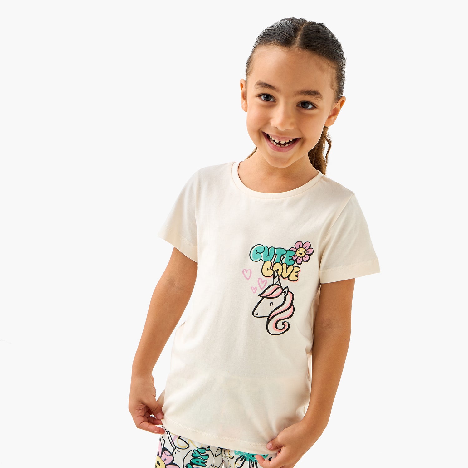 Juniors Printed T-shirt and Pyjama Set
