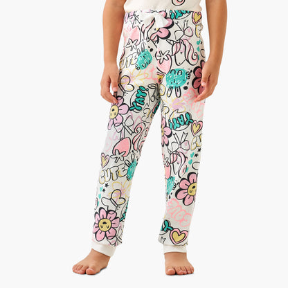 Juniors Printed T-shirt and Pyjama Set