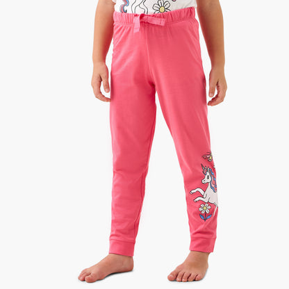 Juniors Unicorn Print T-shirt and Pyjama Set