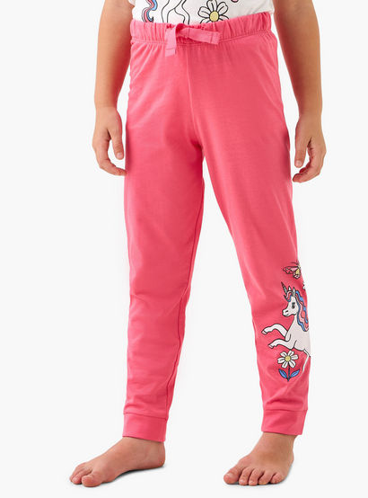 Juniors Unicorn Print T-shirt and Pyjama Set-boys-clothing-nightwear-image-3