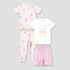 Juniors 4-Piece Printed T-shirt and Pyjama Set - Multicolour / 2-3 yrs