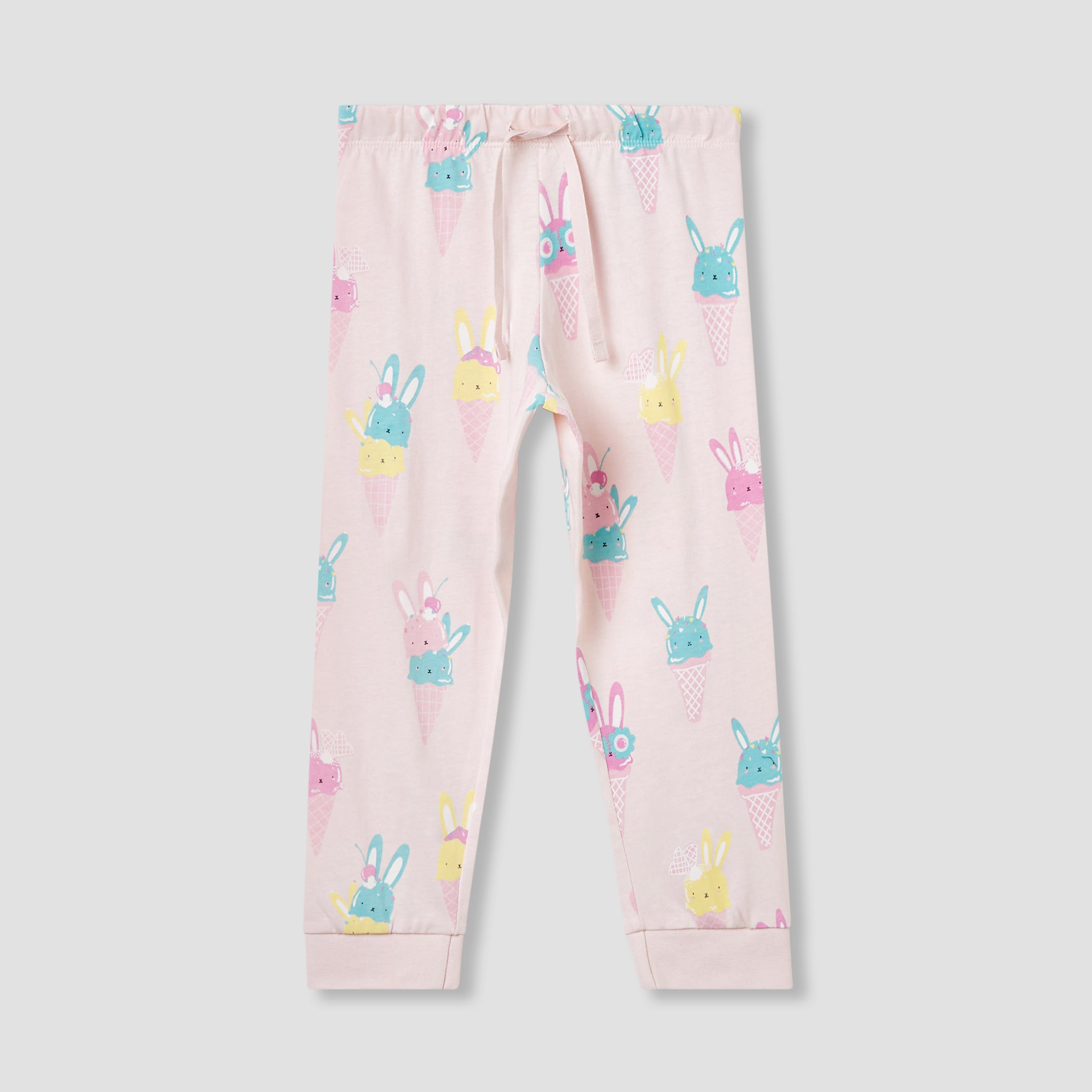 Juniors 4-Piece Printed T-shirt and Pyjama Set