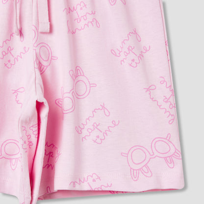 Juniors 4-Piece Printed T-shirt and Pyjama Set