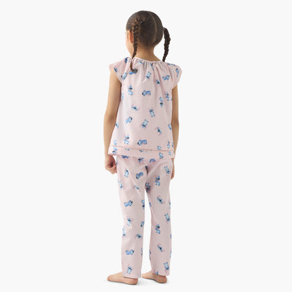 Disney All-Over Stitch Print Sleeveless Top and Pyjama Set