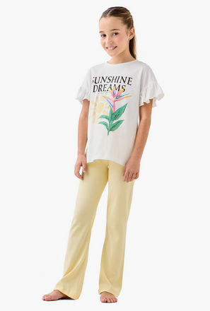 Juniors Graphic Print T-shirt and Pyjama Set
