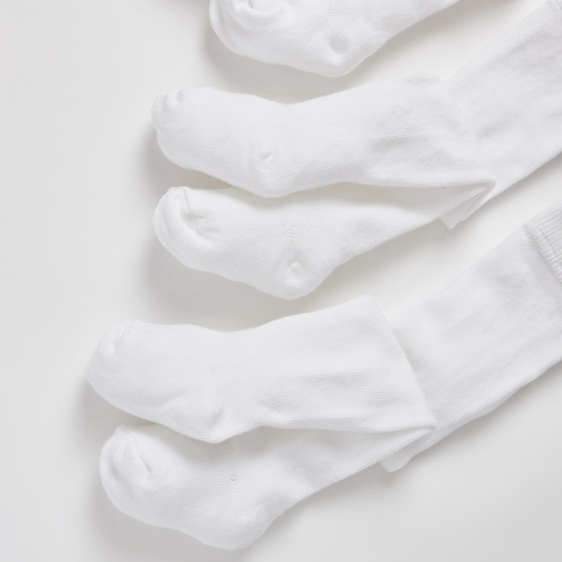 Pack of 3 - Solid BCI Cotton Tights with Cuffed Hem