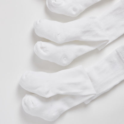 Pack of 3 - Solid BCI Cotton Tights with Cuffed Hem