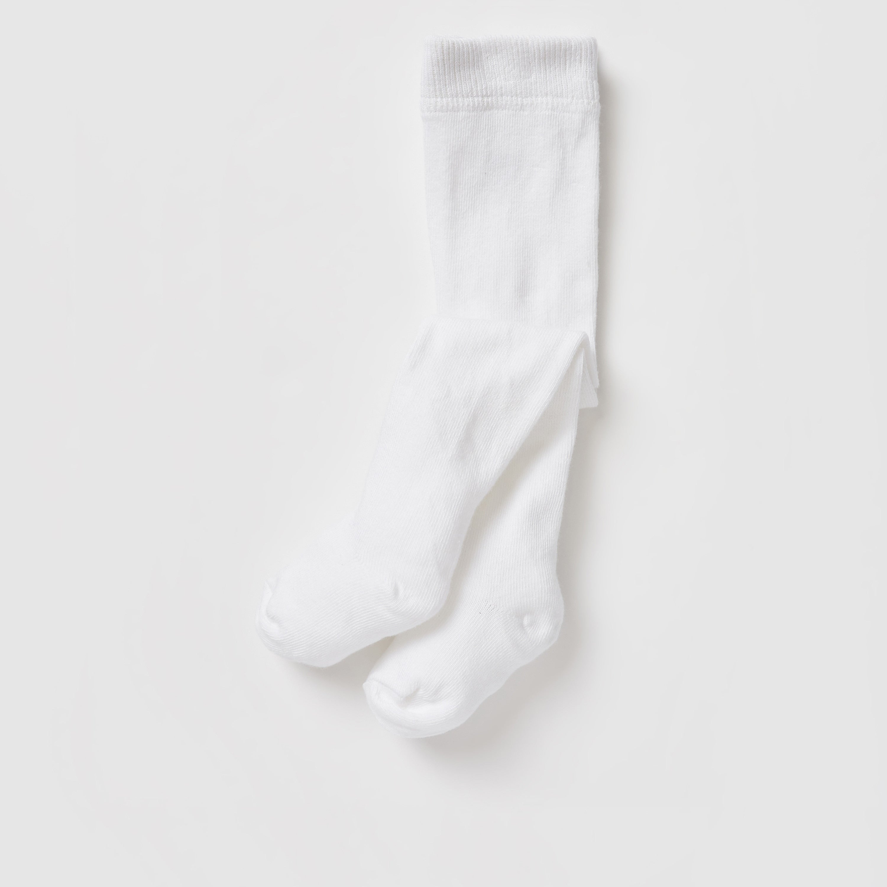 Pack of 3 - Solid BCI Cotton Tights with Cuffed Hem