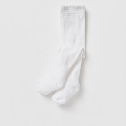 Pack of 3 - Solid BCI Cotton Tights with Cuffed Hem