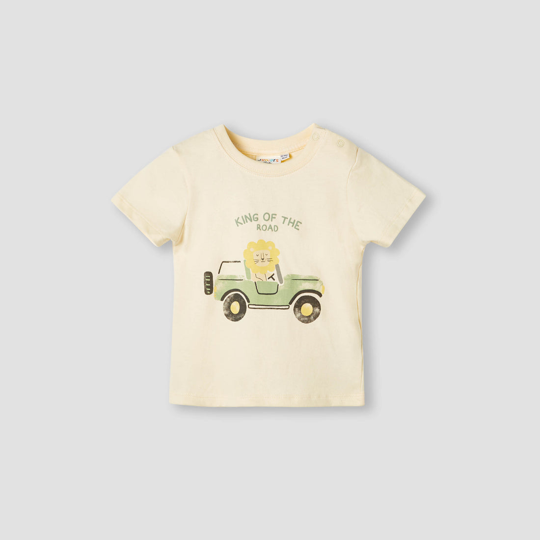 Juniors Printed T-shirt with Short Sleeves - Yellow / 12-18 mths