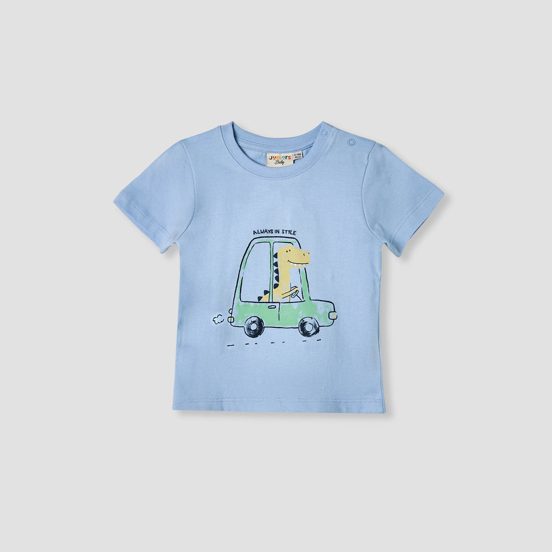 Juniors Printed T-shirt with Crew Neck - Blue / 12-18 mths