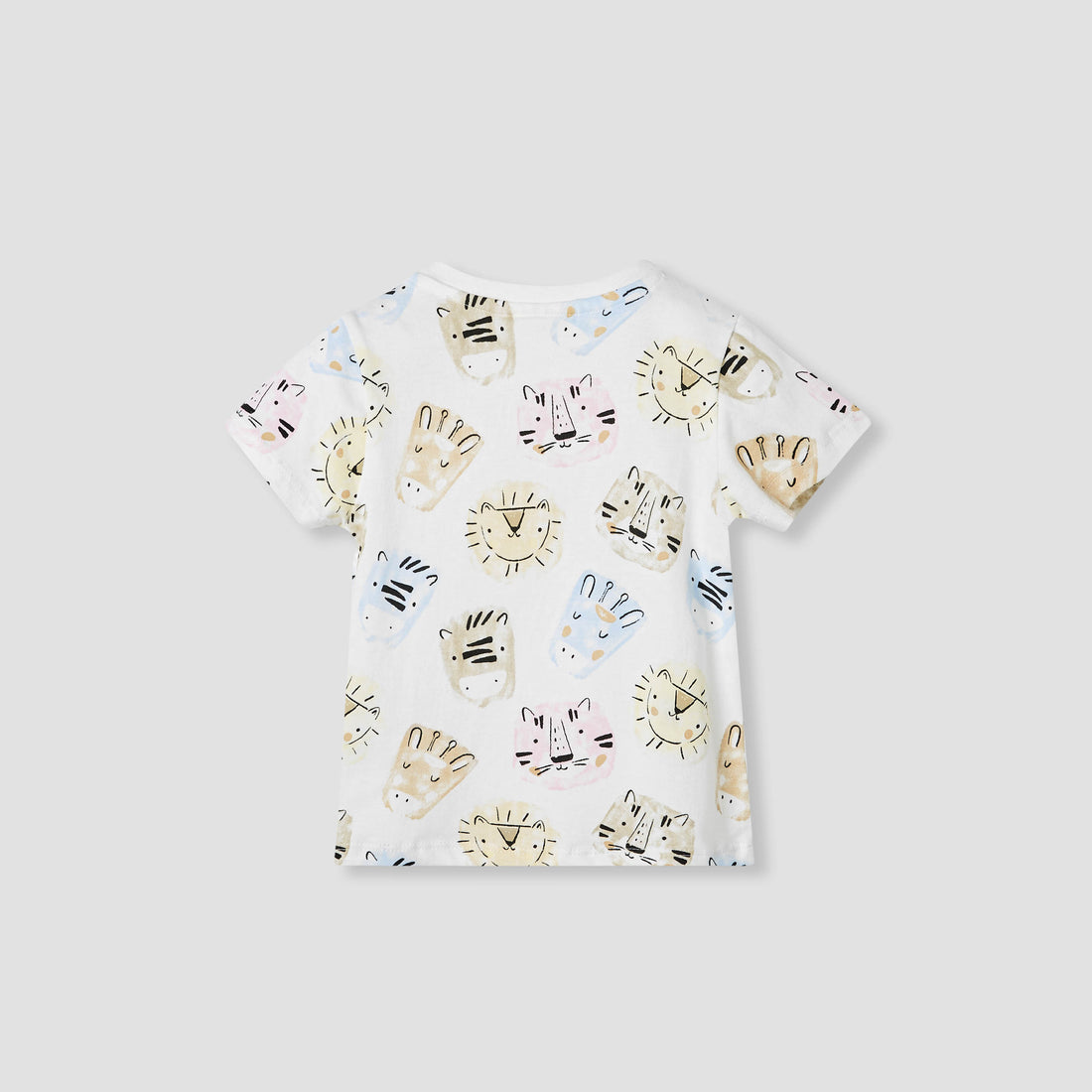 Juniors Tiger Print T-shirt with Short Sleeves