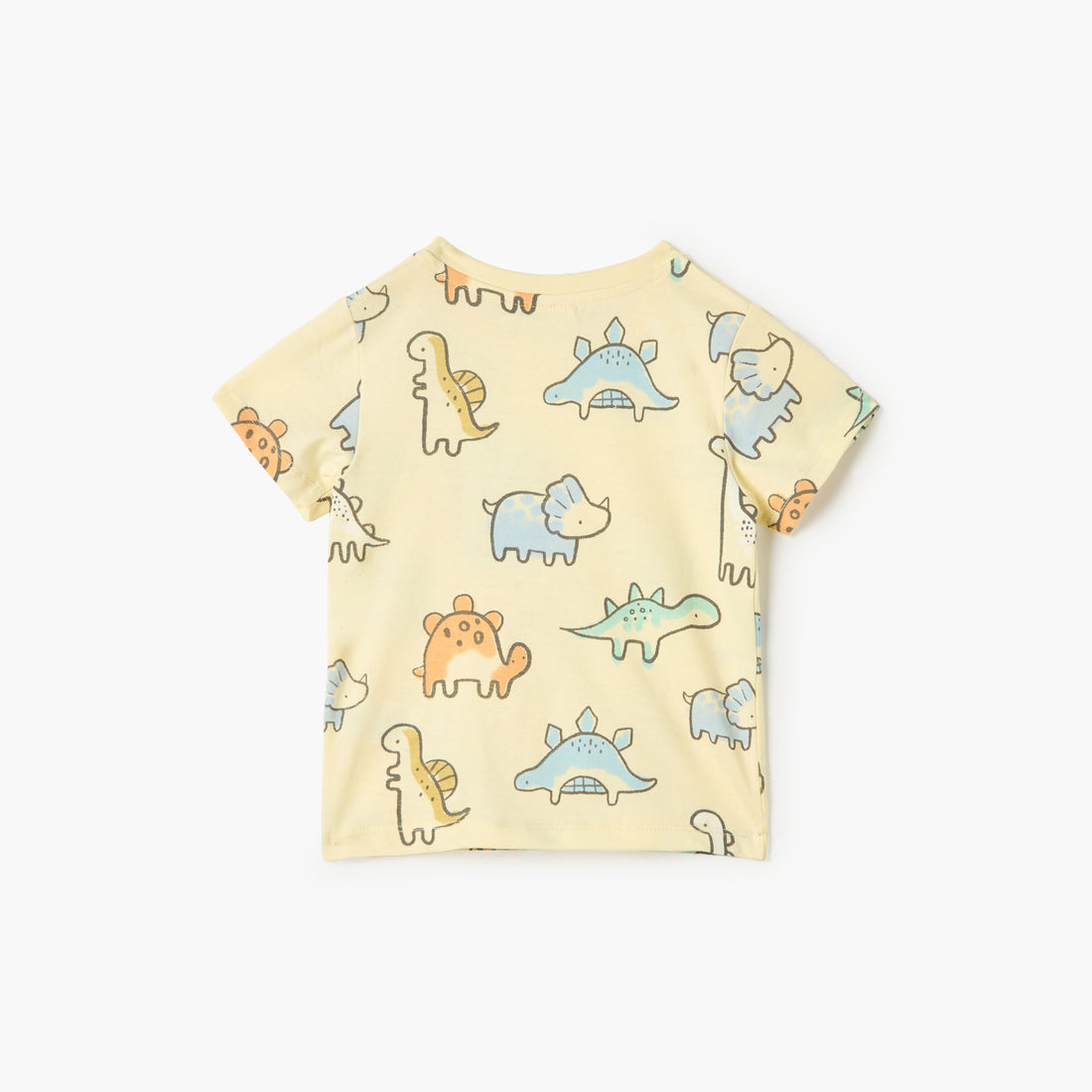 Juniors Dino Print T-shirt Short Sleeves and Button Closure