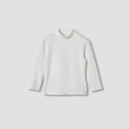 Juniors Solid Turtle Neck T-shirt with Long Sleeves - Set of 2
