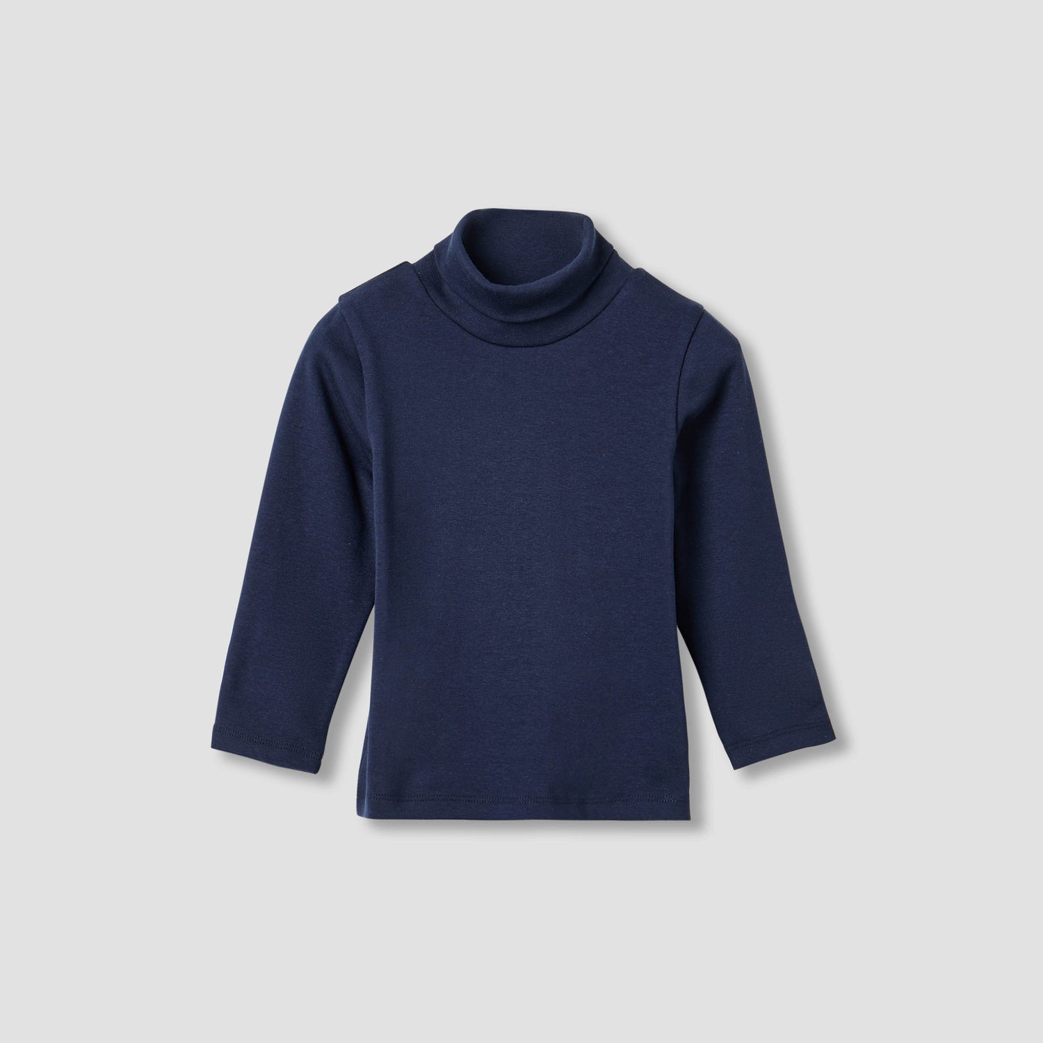 Juniors Solid Turtle Neck T-shirt with Long Sleeves - Set of 2
