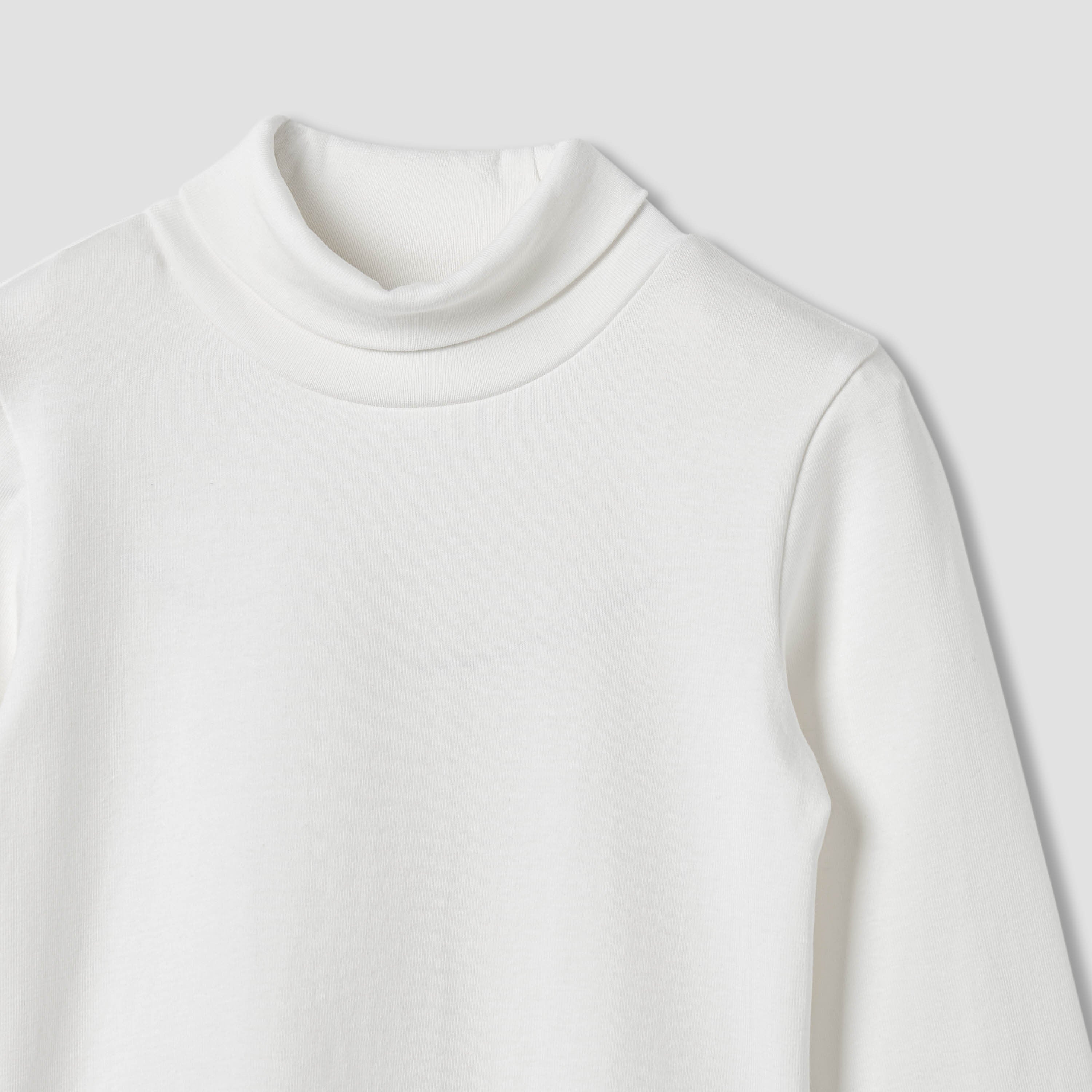 Juniors Solid Turtle Neck T-shirt with Long Sleeves - Set of 2