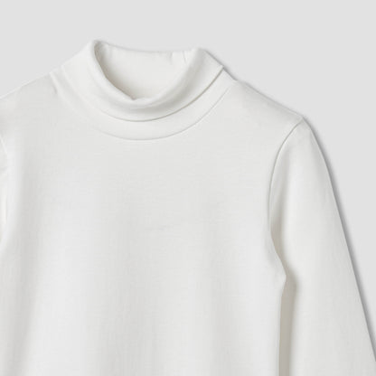 Juniors Solid Turtle Neck T-shirt with Long Sleeves - Set of 2