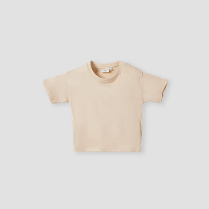 Juniors Solid T-shirt with Short Sleeves and Button Closure - Set of 2