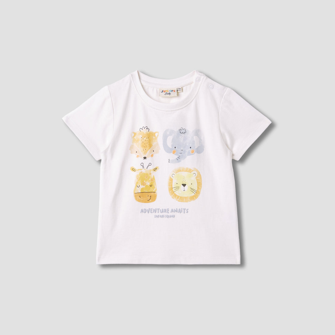 Juniors Animal Print T-shirt - White / 12-18 mths