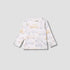 Juniors Car Print Crew Neck T-shirt with Long Sleeves - White / 12-18 mths