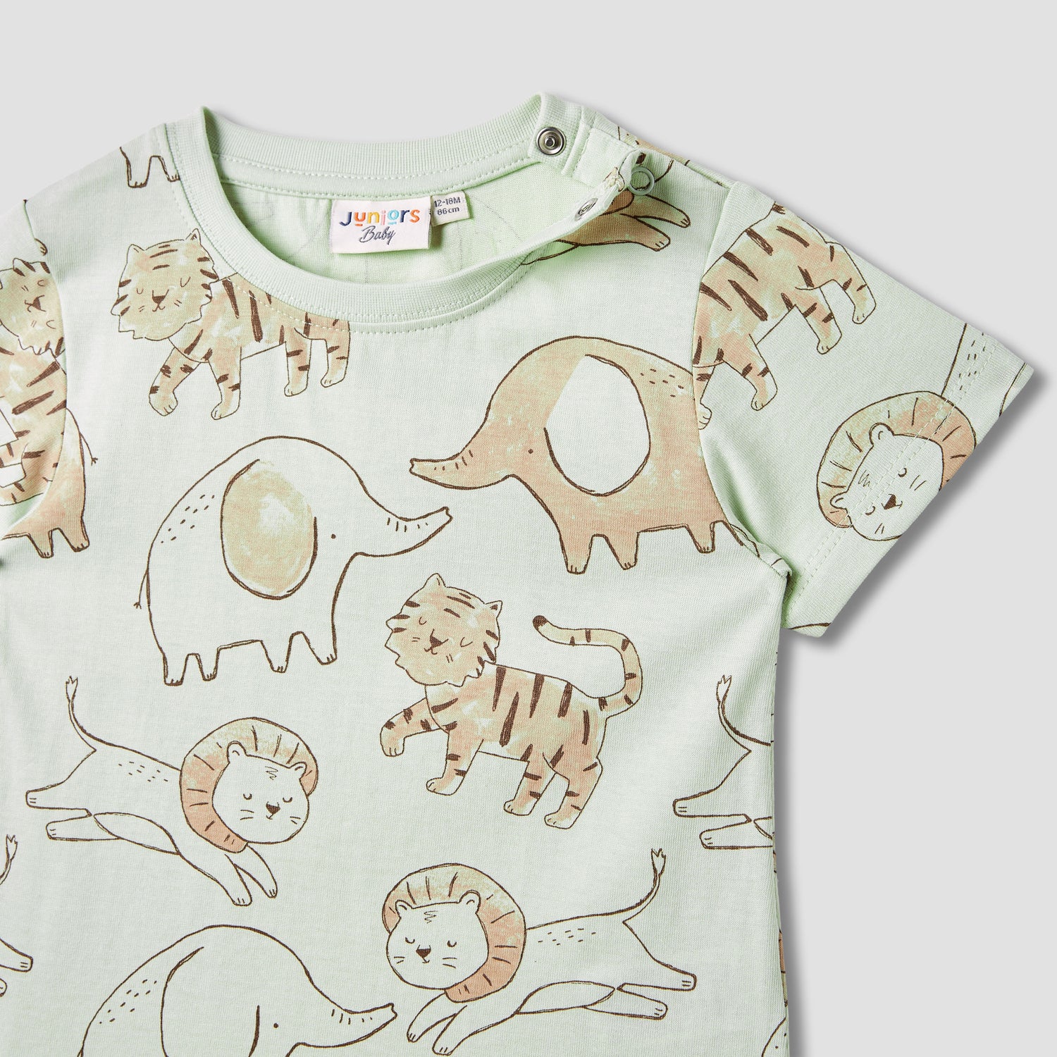 Juniors Animal Print T-shirt with Short Sleeves