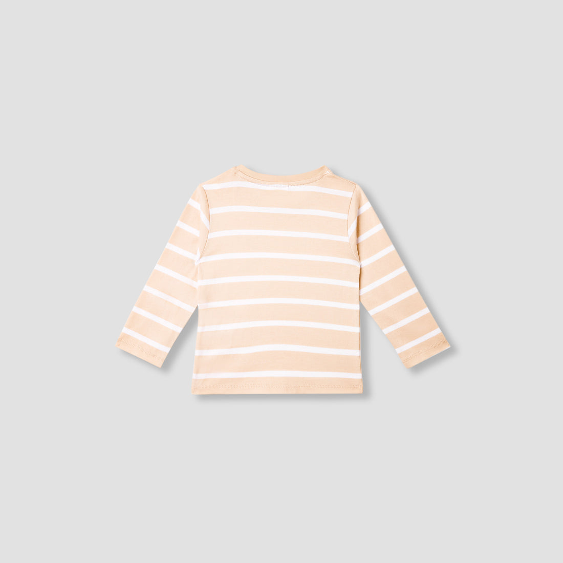 Juniors Striped Slogan Print T-Shirt with Long Sleeves