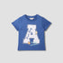 Juniors Graphic Print T-shirt with Short Sleeves - Blue / 12-18 mths