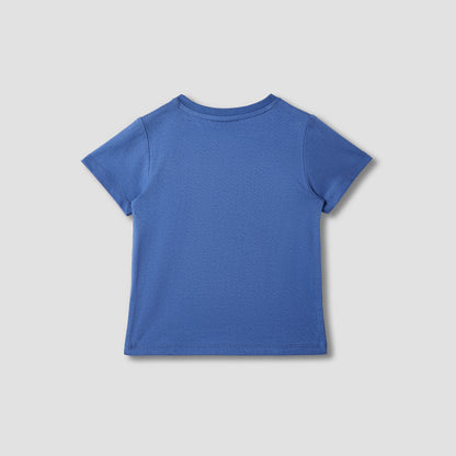 Juniors Graphic Print T-shirt with Short Sleeves