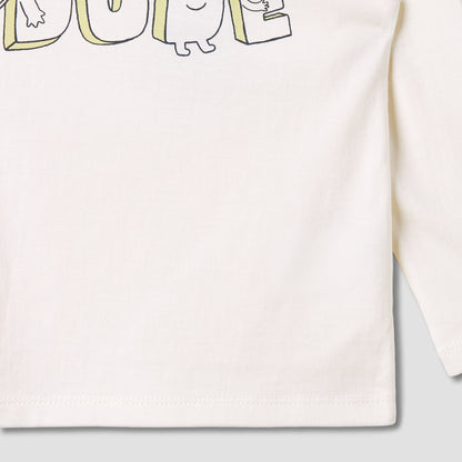 Juniors Graphic Print T-shirt with Long Sleeves