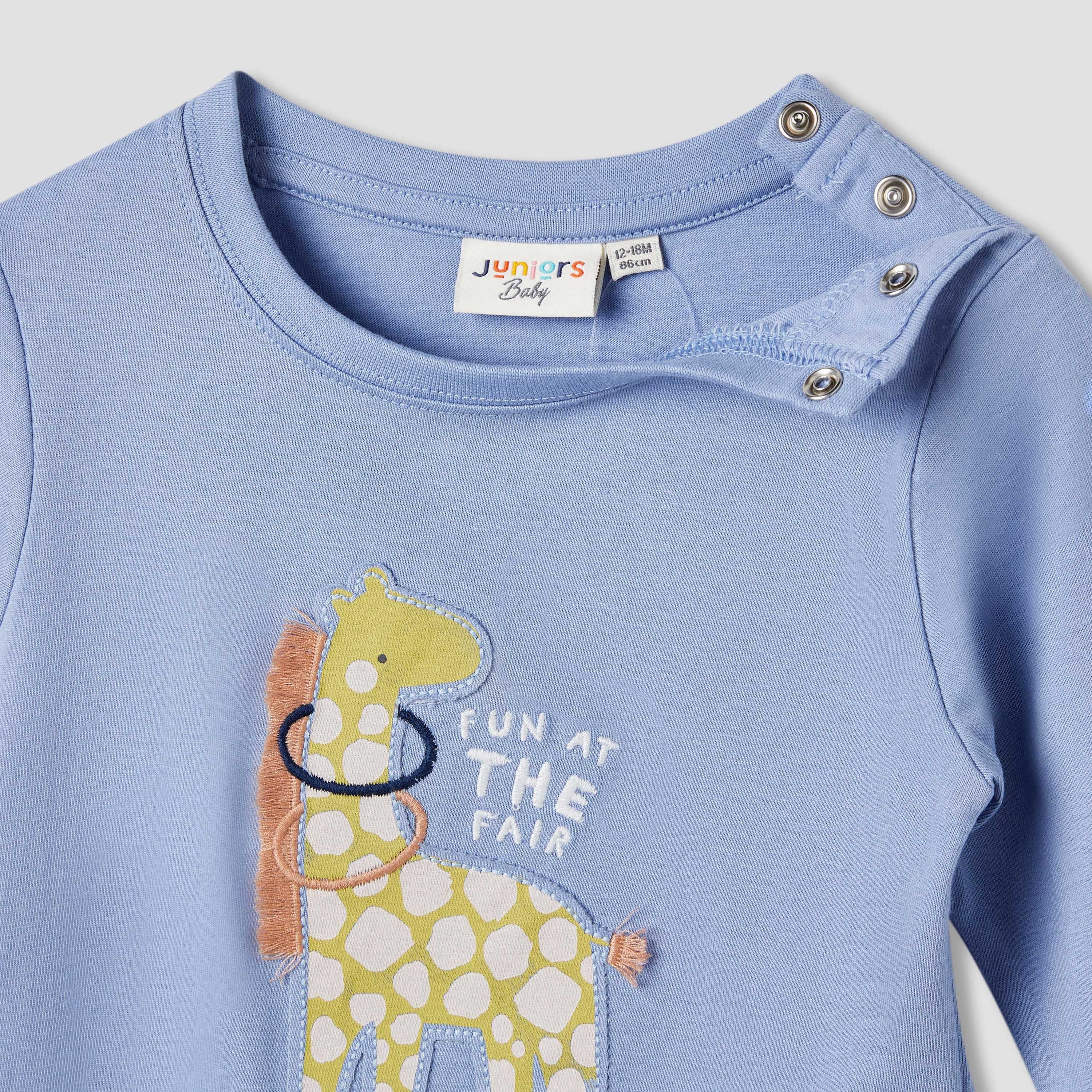 Juniors Animal Applique T-shirt with Long Sleeves - Set of 3
