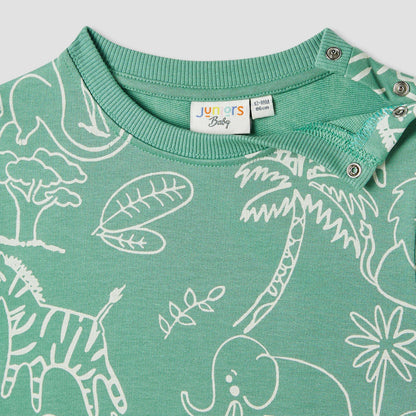 Juniors Jungle Print Sweatshirt with Long Sleeves